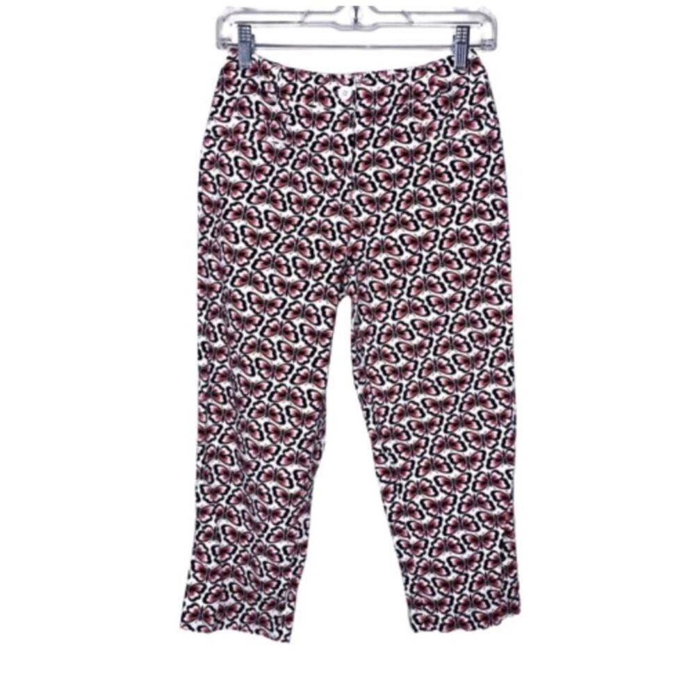 Talbots Capri Pants Women Size 2 Petite Butterfly Stretch #